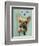 Brown French Bulldog and Butterflies-Fab Funky-Framed Premium Giclee Print