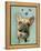 Brown French Bulldog and Butterflies-Fab Funky-Framed Stretched Canvas