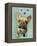 Brown French Bulldog and Butterflies-Fab Funky-Framed Stretched Canvas