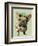 Brown French Bulldog with Green Hat-Fab Funky-Framed Art Print