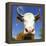 Brown Holstein Cow In The Field Looking At You-Volokhatiuk-Framed Premier Image Canvas