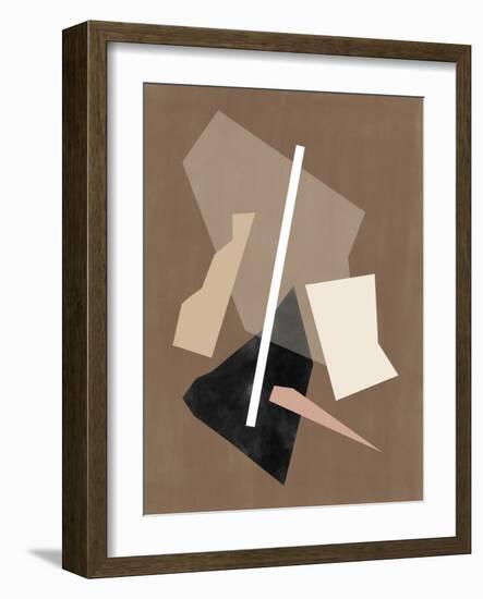 Brown Paper Cuts Painting-Elena Ristova-Framed Giclee Print