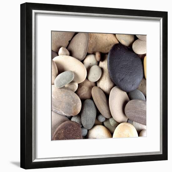 Brown Pebbles-null-Framed Premium Photographic Print