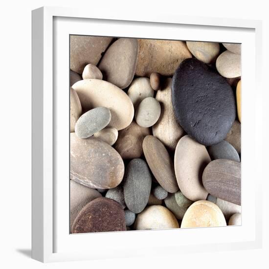 Brown Pebbles-null-Framed Premium Photographic Print