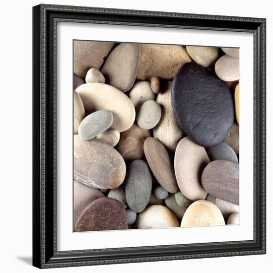 Brown Pebbles-null-Framed Premium Photographic Print