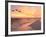 Brown Pelicans Flying in Formation at Sunset on Florida Beach-Steve Bower-Framed Photographic Print