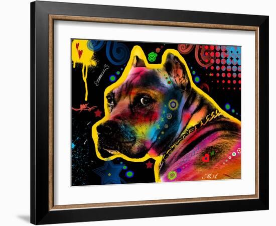 Brown Pit bull Brown Eyes Look 1-Mark Ashkenazi-Framed Giclee Print