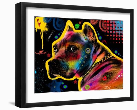 Brown Pit bull Brown Eyes Look 1-Mark Ashkenazi-Framed Giclee Print