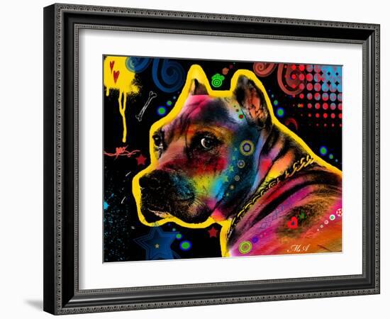 Brown Pit bull Brown Eyes Look 1-Mark Ashkenazi-Framed Giclee Print