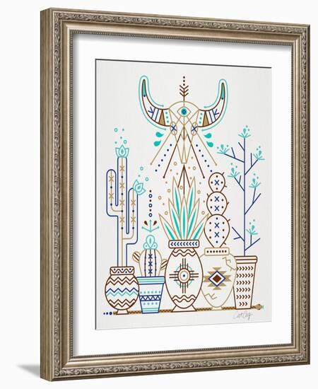 Brown Santa Fe Garden-Cat Coquillette-Framed Art Print