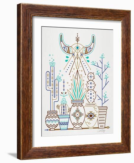 Brown Santa Fe Garden-Cat Coquillette-Framed Art Print