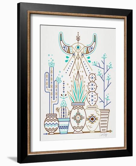 Brown Santa Fe Garden-Cat Coquillette-Framed Art Print