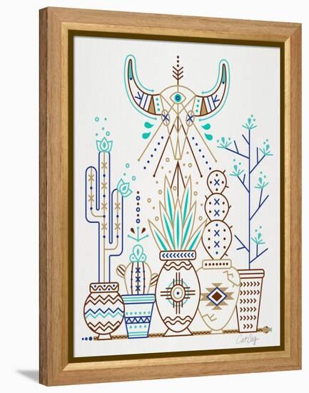 Brown Santa Fe Garden-Cat Coquillette-Framed Stretched Canvas