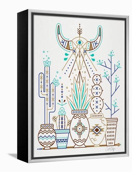 Brown Santa Fe Garden-Cat Coquillette-Framed Stretched Canvas