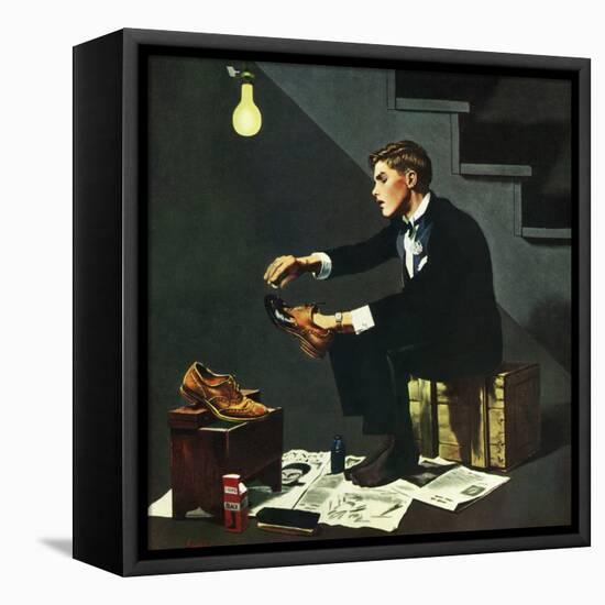 "Brown Shoes to Black", November 4, 1950-George Hughes-Framed Premier Image Canvas