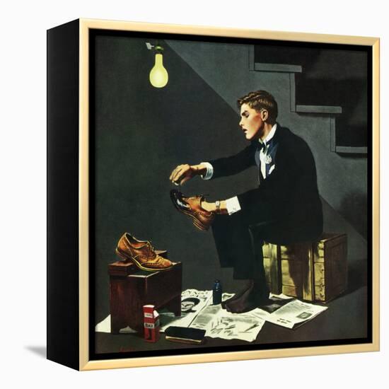 "Brown Shoes to Black", November 4, 1950-George Hughes-Framed Premier Image Canvas