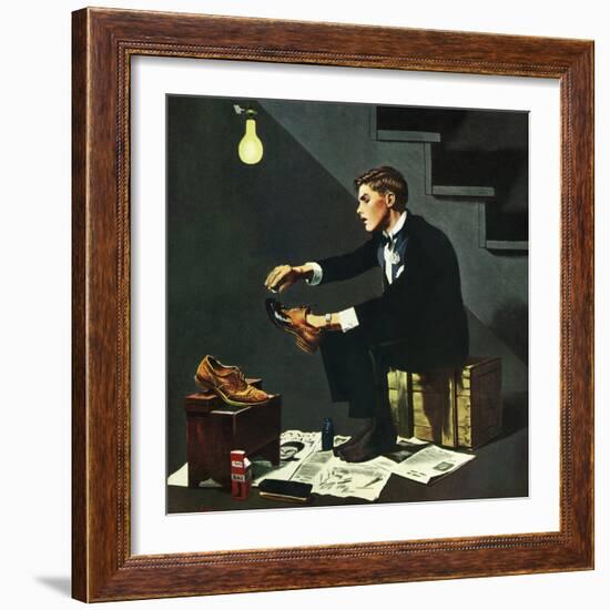 "Brown Shoes to Black", November 4, 1950-George Hughes-Framed Giclee Print