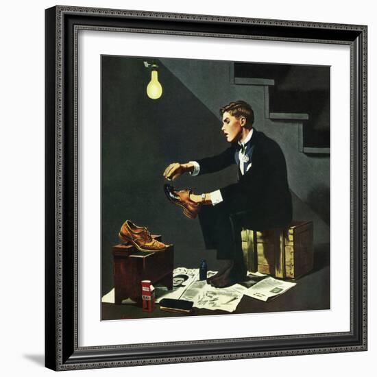 "Brown Shoes to Black", November 4, 1950-George Hughes-Framed Giclee Print