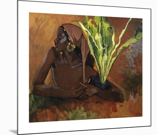 Brown Silhouette-Boscoe Holder-Mounted Premium Giclee Print