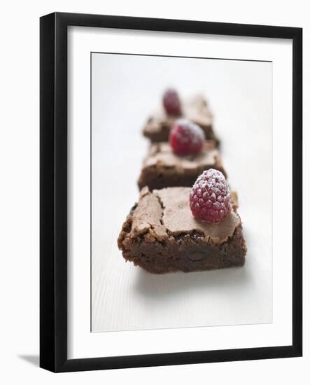 Brownies with Raspberries-null-Framed Photographic Print