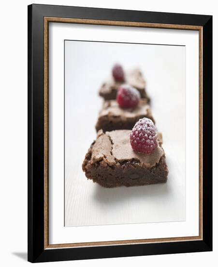 Brownies with Raspberries-null-Framed Photographic Print