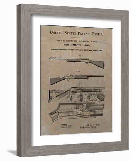 Browning Recoil Firearm, 1900--Dan Sproul-Framed Art Print