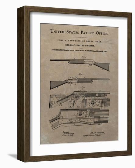 Browning Recoil Firearm, 1900--Dan Sproul-Framed Art Print