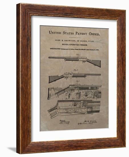 Browning Recoil Firearm, 1900--Dan Sproul-Framed Art Print