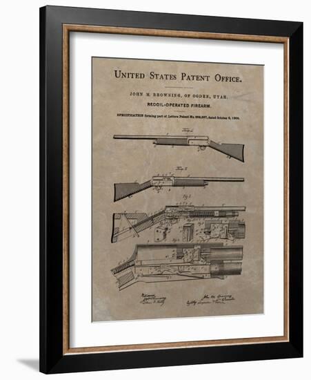 Browning Recoil Firearm, 1900--Dan Sproul-Framed Art Print