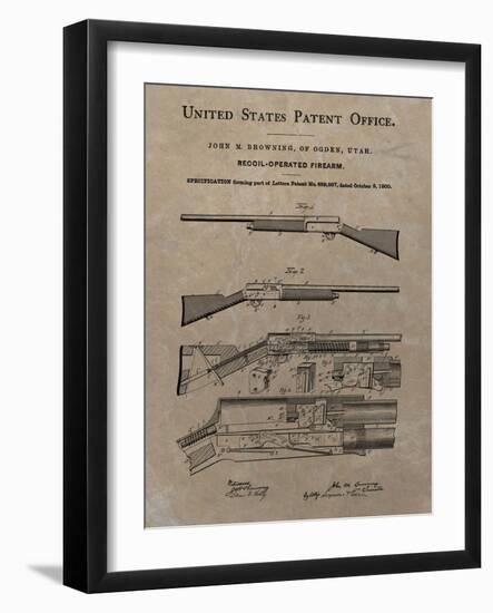 Browning Recoil Firearm, 1900--Dan Sproul-Framed Art Print