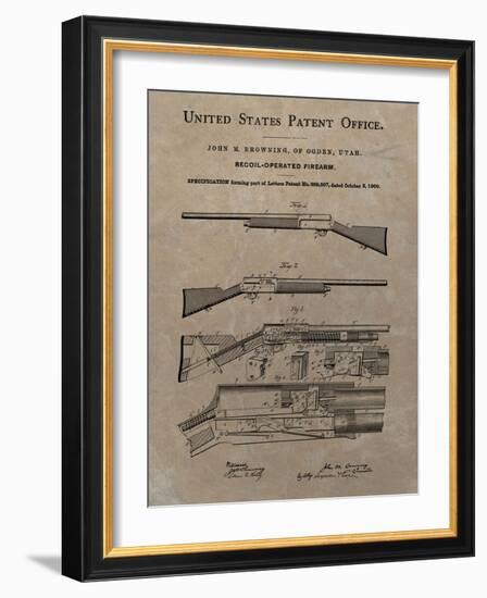 Browning Recoil Firearm, 1900--Dan Sproul-Framed Art Print