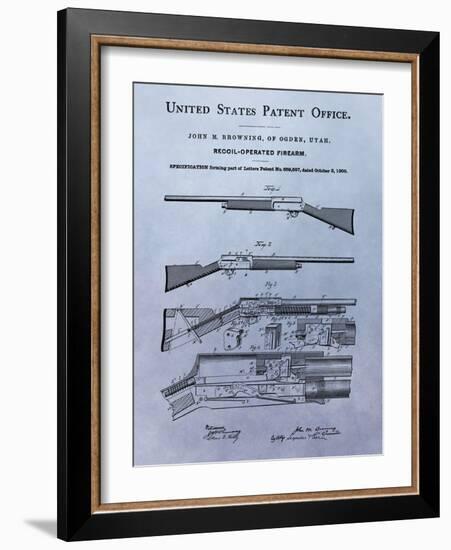 Browning Recoil Firearm, 1900-Dan Sproul-Framed Art Print