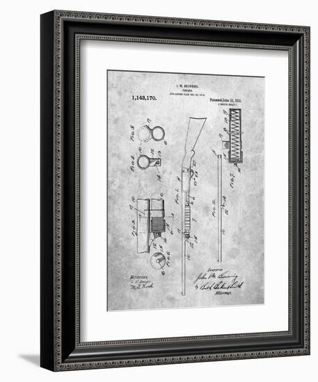 Browning Shotgun Patent-Cole Borders-Framed Art Print