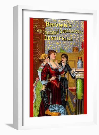 Browns Camphorate Saponaceous Dentrifice-null-Framed Art Print