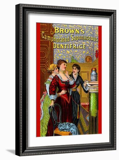 Browns Camphorate Saponaceous Dentrifice-null-Framed Art Print