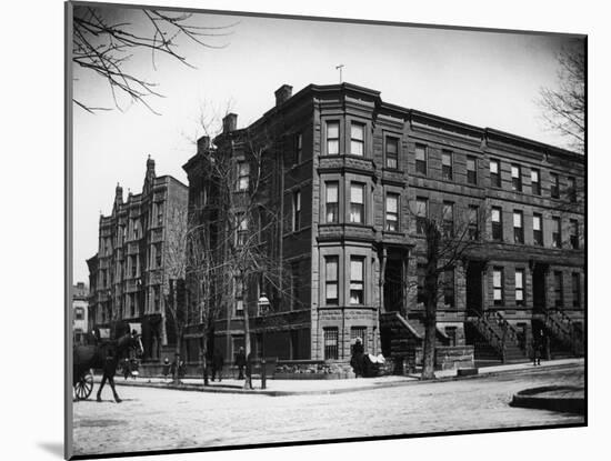 Brownstone Apartment Building at the Corner of Brooklyn Ave. and Pacific St-Wallace G^ Levison-Mounted Photographic Print