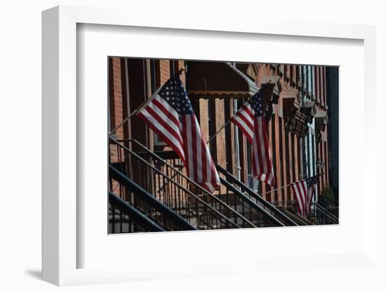 Brownstone Flags, 2018-Anthony Butera-Framed Photographic Print