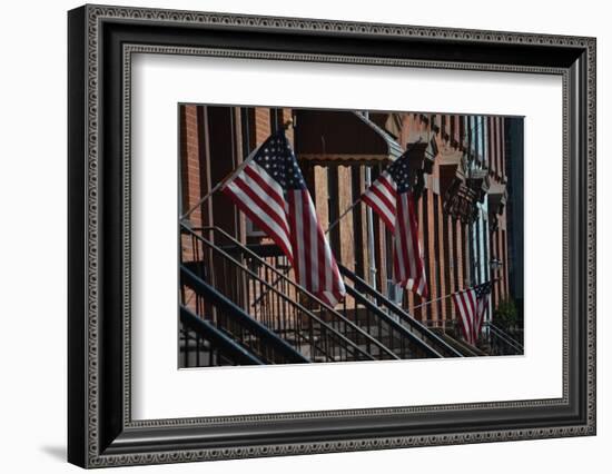 Brownstone Flags, 2018-Anthony Butera-Framed Photographic Print