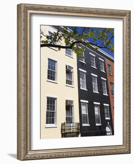 Brownstone Houses on Sullivan Street, Greenwich Village, Downtown Manhattan, New York, USA-Richard Cummins-Framed Photographic Print