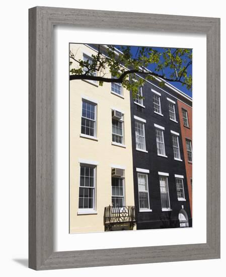 Brownstone Houses on Sullivan Street, Greenwich Village, Downtown Manhattan, New York, USA-Richard Cummins-Framed Photographic Print