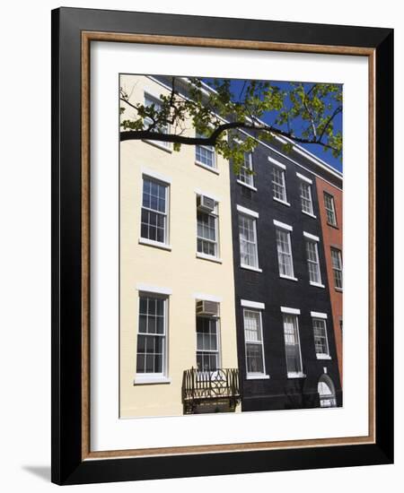 Brownstone Houses on Sullivan Street, Greenwich Village, Downtown Manhattan, New York, USA-Richard Cummins-Framed Photographic Print