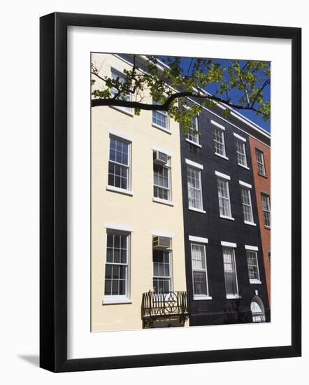 Brownstone Houses on Sullivan Street, Greenwich Village, Downtown Manhattan, New York, USA-Richard Cummins-Framed Photographic Print