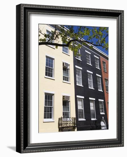 Brownstone Houses on Sullivan Street, Greenwich Village, Downtown Manhattan, New York, USA-Richard Cummins-Framed Photographic Print