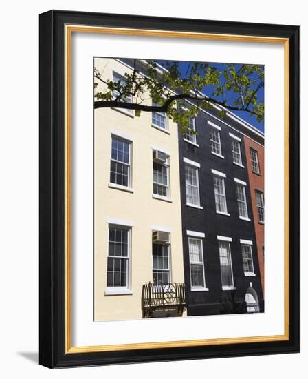 Brownstone Houses on Sullivan Street, Greenwich Village, Downtown Manhattan, New York, USA-Richard Cummins-Framed Photographic Print