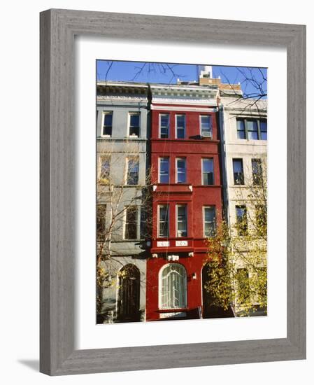 Brownstone, Upper West Side, New York City, New York, USA-Ethel Davies-Framed Photographic Print