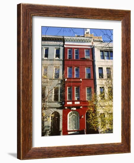 Brownstone, Upper West Side, New York City, New York, USA-Ethel Davies-Framed Photographic Print