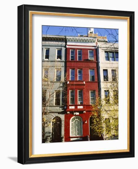 Brownstone, Upper West Side, New York City, New York, USA-Ethel Davies-Framed Photographic Print