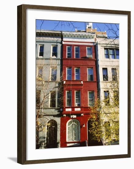 Brownstone, Upper West Side, New York City, New York, USA-Ethel Davies-Framed Photographic Print