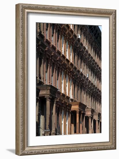 Brownstones in Harlem, New York City, New York, Usa-Natalie Tepper-Framed Photo