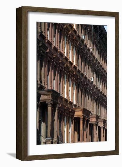 Brownstones in Harlem, New York City, New York, Usa-Natalie Tepper-Framed Photo